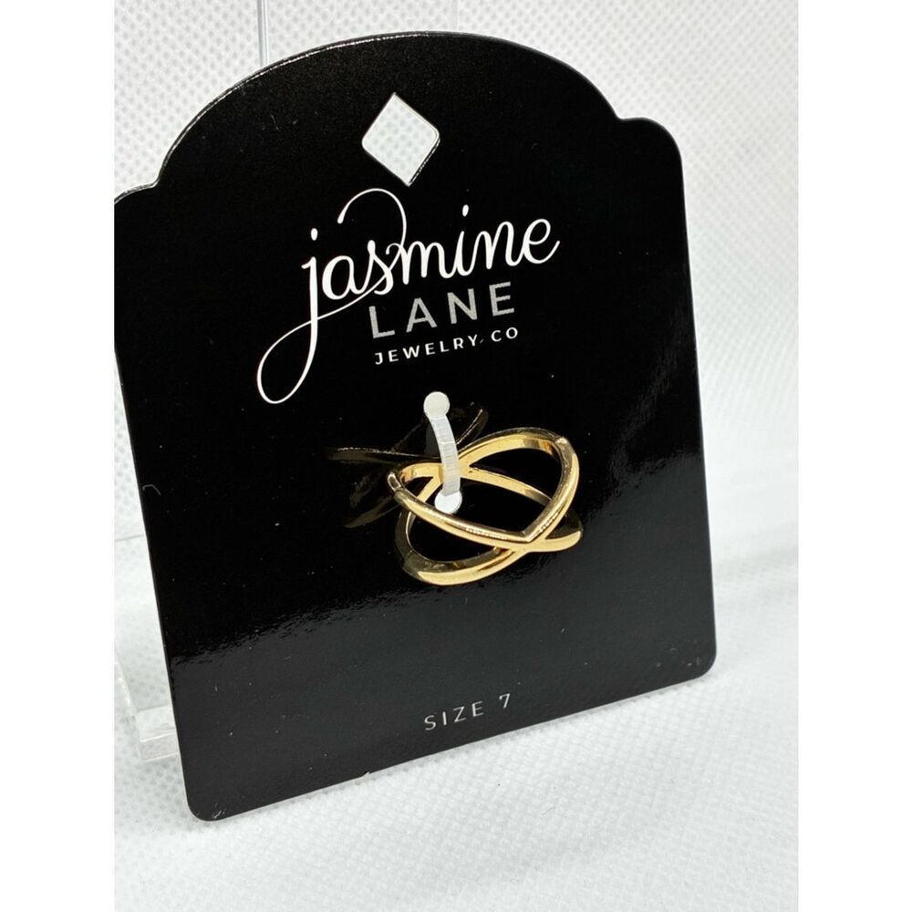 3For$20 Jasmine Lane Gold Interlocking Ring - Size 7